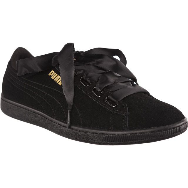 Vikky Ribbon Satin PUMA Black PUMA Black negro amarillo