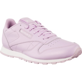 Reebok Clásico Cuero Metalizado Moonglow Blanco púrpura