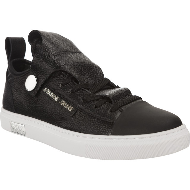 Armani Jeans Mujer Zapatilla De Cuero negro