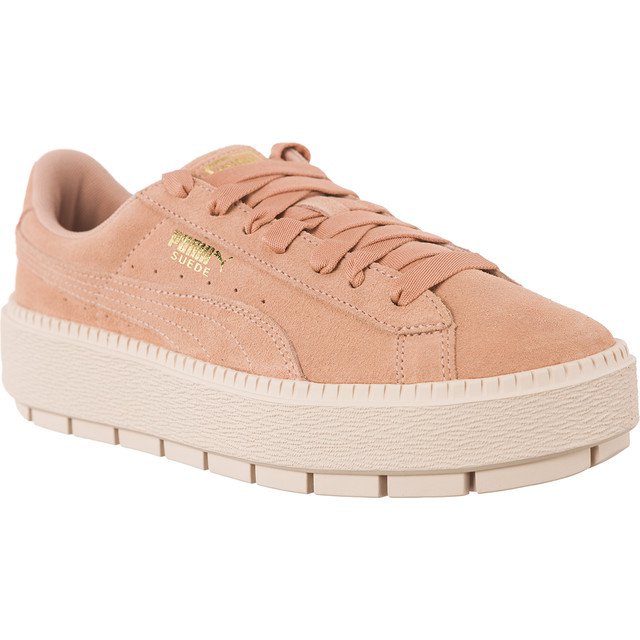 Puma Suede Platform Trace Peach Beige Pearl rosado