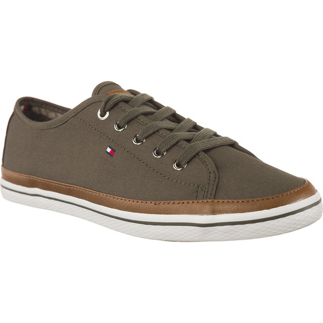 Tommy Hilfiger Zapatilla Kesha icónica 011 Dusty Olive verde