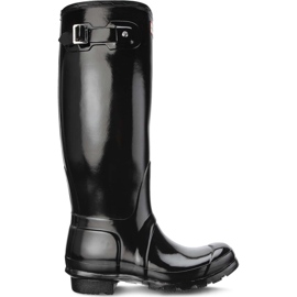 Hunter Original Tall Gloss Black para mujer negro