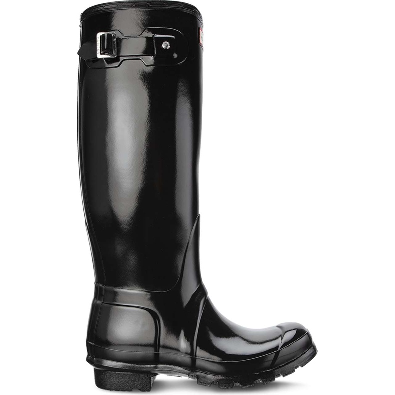 Hunter Original Tall Gloss Black para mujer negro