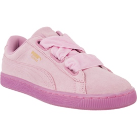Puma Suede Heart Reset In 902 rosado