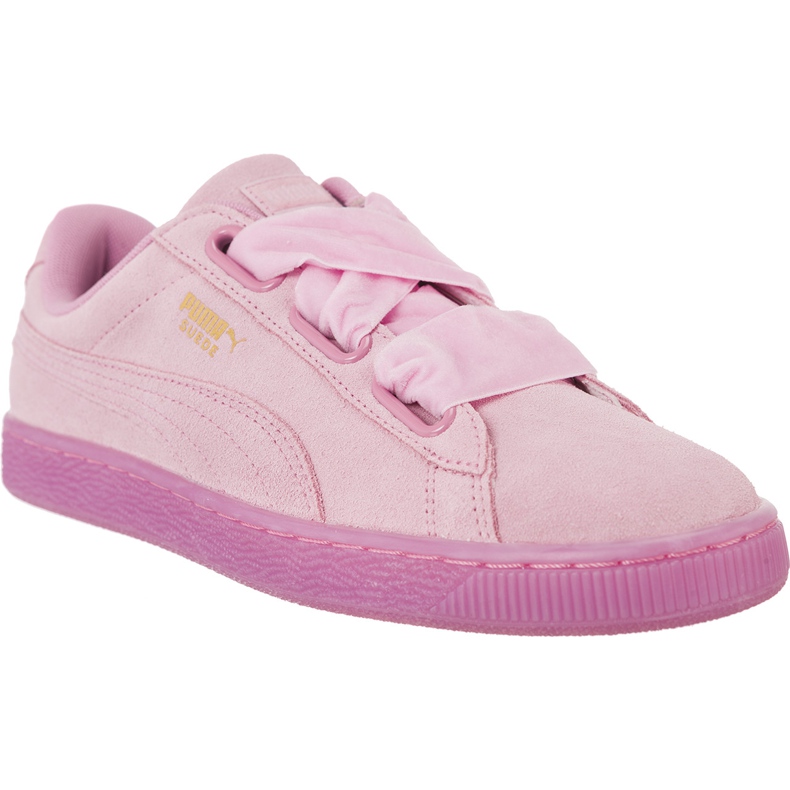 Puma Suede Heart Reset In 902 rosado