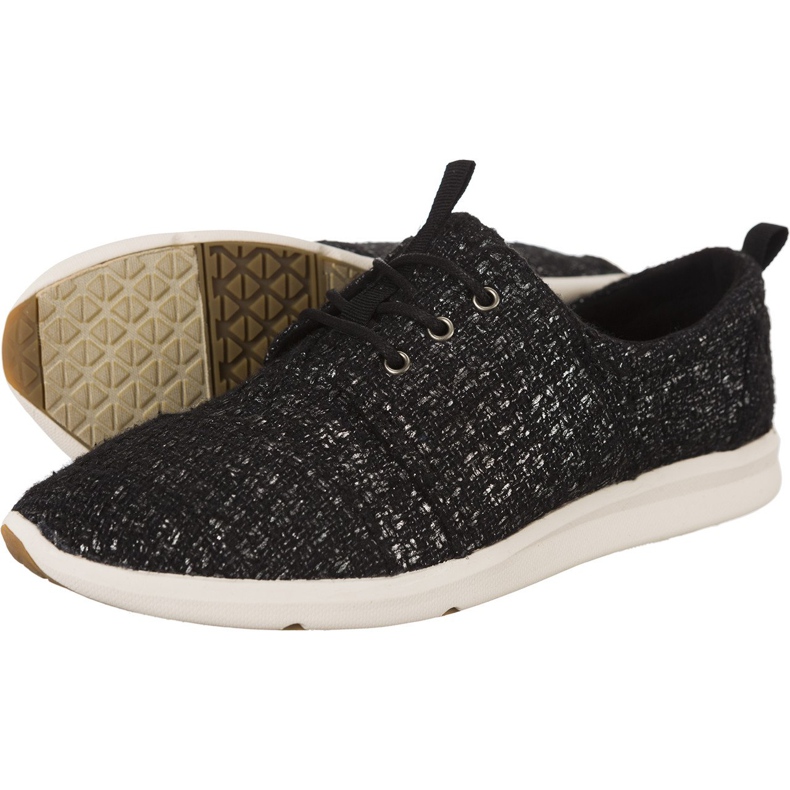 Toms Zapatilla De Deporte De Lana Del Glitter Para Mujer Del Rey 277 negro gris