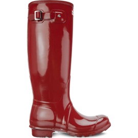 Hunter Original Tall Gloss Military Red para mujer rojo