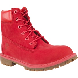 Timberland 6 pulgadas de arranque de tomate a prueba de agua rojo
