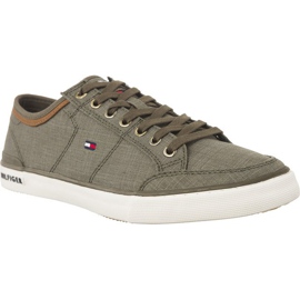 Tommy Hilfiger Core Material Mix Sneaker Dusty Olive verde