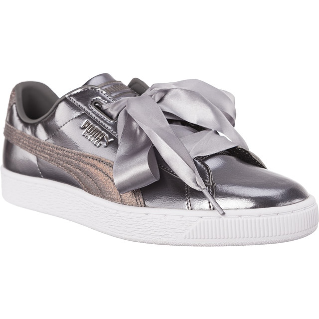 Puma Canasta Corazón Lunar Lux Jr Perla Ahumada gris