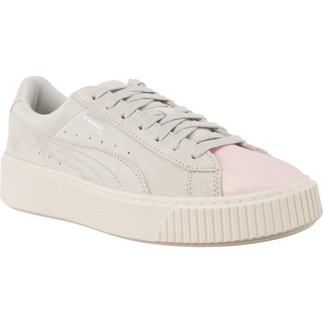 Puma Suede Platform Glam Pearl Glacier Grey gris multicolor