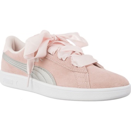 Puma Smash V2 Ribbon gris rosa