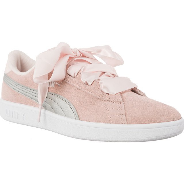 Puma Smash V2 Ribbon gris rosado