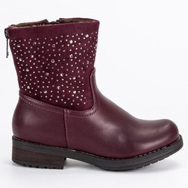 Vinceza Botines granate rojo