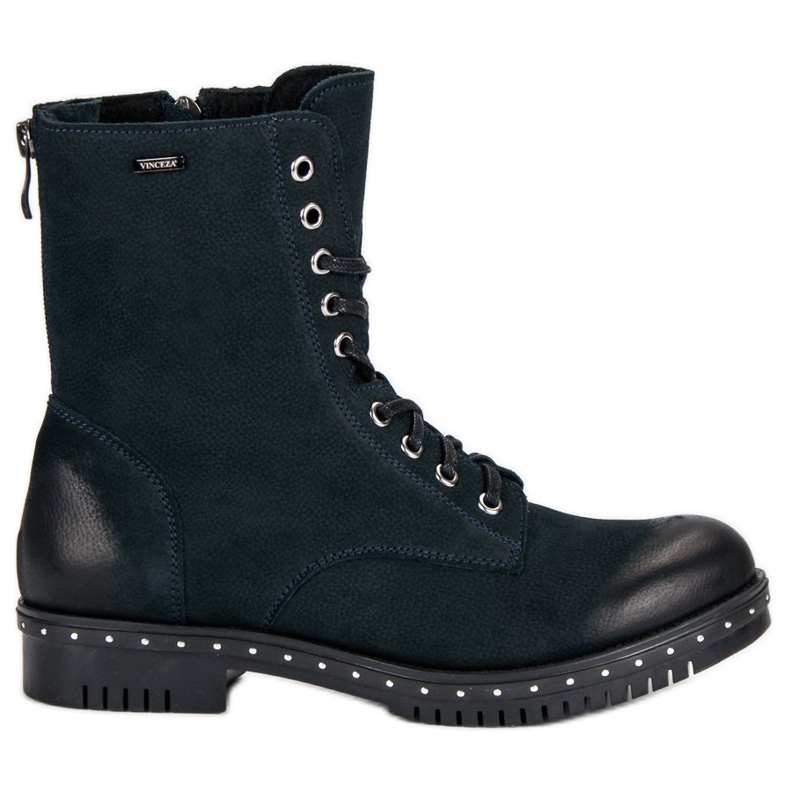 Trabajadores de cuero azul marino de VINCEZA Trabajadores de cuero azul marino de VINCEZA