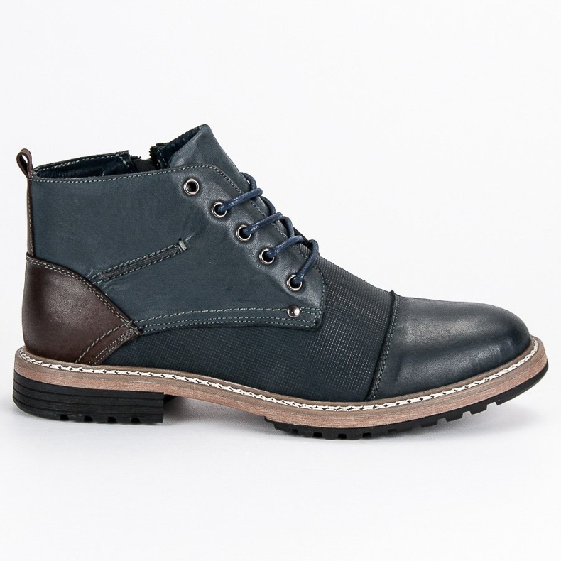 McKey Botas de cuero para hombre azul