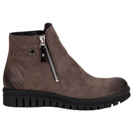 Botas bajas en la cremallera VINCEZA marrón