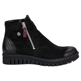 Botas bajas en la cremallera VINCEZA negro