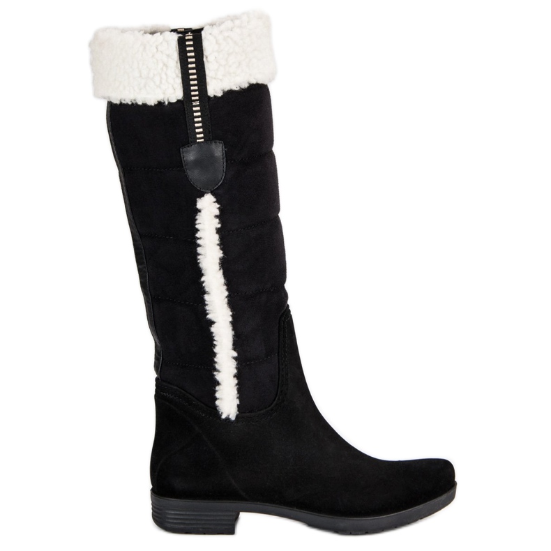 Botas cálidas de ante negro