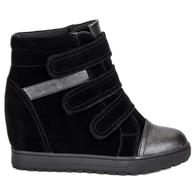 J. Star Deportivas negras con velcros negro J. Star Deportivas negras con velcros negro