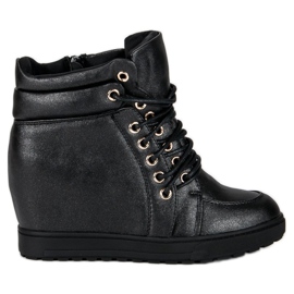 J. Star Zapatillas atadas con estilo negro