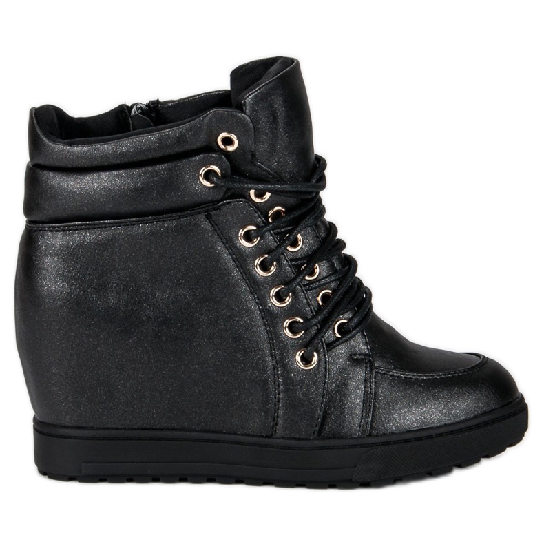 J. Star Zapatillas atadas con estilo negro J. Star Zapatillas atadas con estilo negro