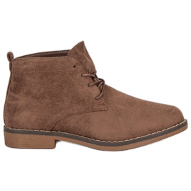 Botines bajos anudados marrón