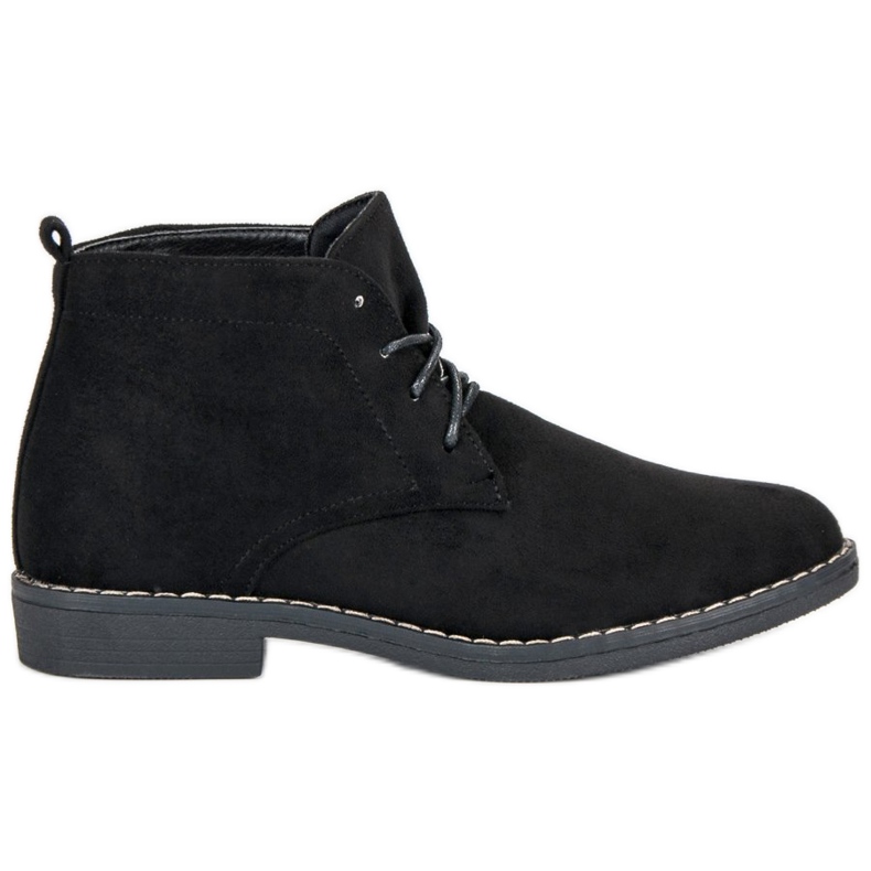 Botas bajas atadas negro