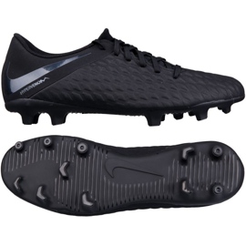 Nike Hypervenom Phantom 3 Club FG 3 M AJ4145-001 zapatos de fútbol negro