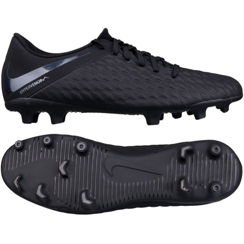 Nike Hypervenom Phantom 3 Club FG 3 M AJ4145-001 zapatos de fútbol negro