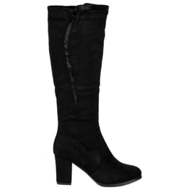 Botas de ante negras negro