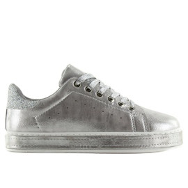 Deportivas plateadas de mujer K-301 Silver gris