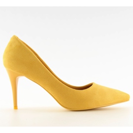 Zapatos tacón ante amarillo LEI-90 Amarillo
