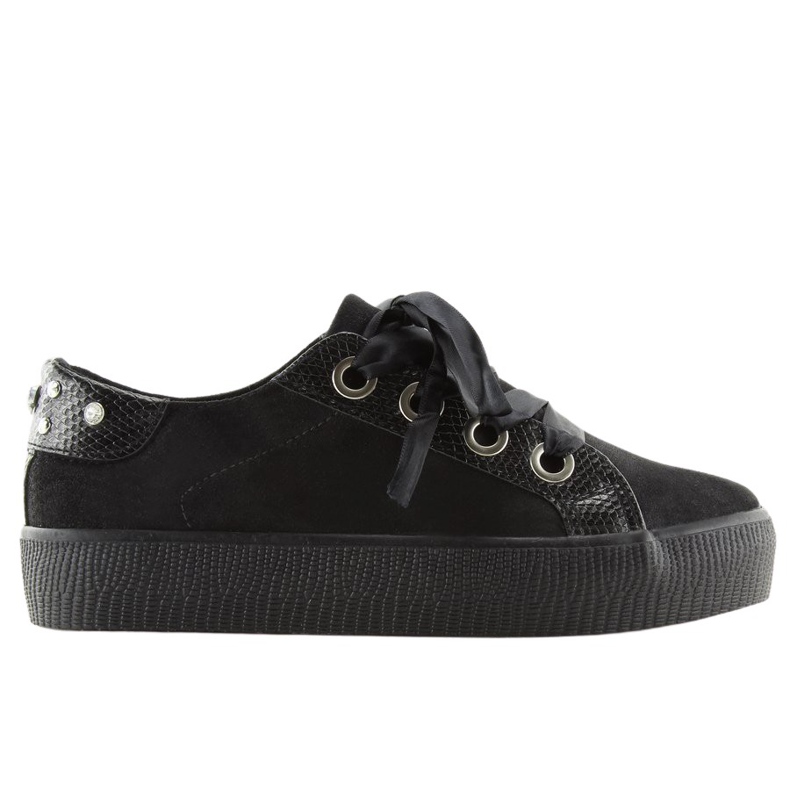 Deportivas negras de mujer BS096 BAS-1 Black negro