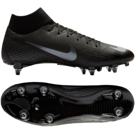 Nike Mercurial Superfly 6 Academy Sg Pro M AH7364-001 zapatos de fútbol negro negro