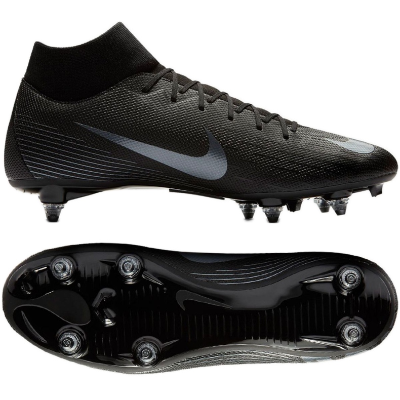 Nike Mercurial Superfly 6 Academy Sg Pro M AH7364-001 zapatos de fútbol negro negro