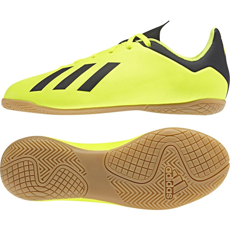Botas de fútbol Adidas X Tango 18.4 In Jr DB2433 amarillo amarillo