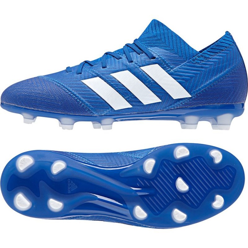 Botas de fútbol Adidas Nemeziz 18.1 FG Jr DB2348 azul Botas de fútbol Adidas Nemeziz 18.1 FG Jr DB2348 azul