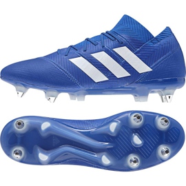Las botas de fútbol adidas Nemeziz 18.1 Sg M azul Las botas de fútbol adidas Nemeziz 18.1 Sg M azul