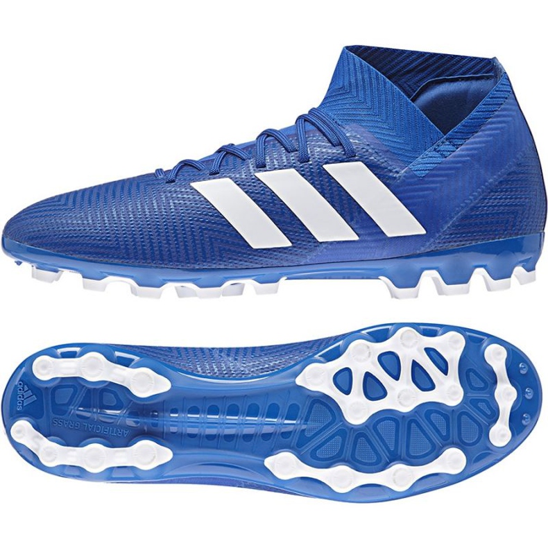 Botas de fútbol Adidas Nemeziz 18.3 Ag M BC0301 azul azul Botas de fútbol Adidas Nemeziz 18.3 Ag M BC0301 azul azul