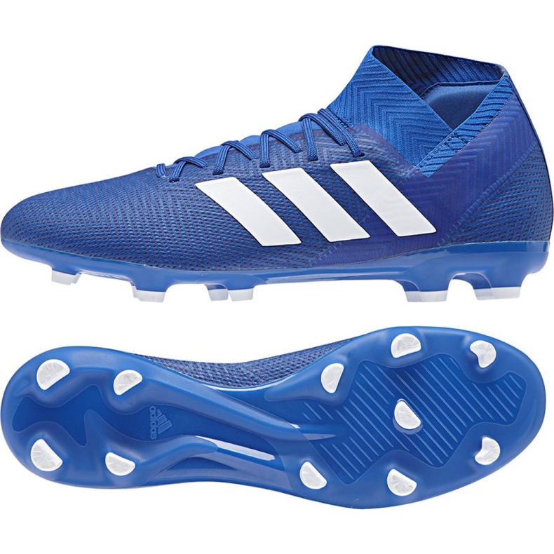 Botas de fútbol adidas Nemeziz 18.3 Fg M DB2109 multicolor azul Botas de fútbol adidas Nemeziz 18.3 Fg M DB2109 multicolor azul