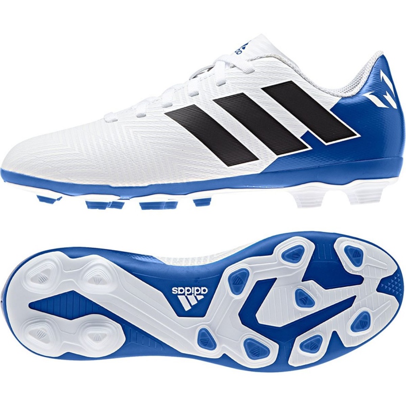 Botas de fútbol Adidas Nemeziz Messi 18.4 Fg Jr DB2369 multicolor blanco Botas de fútbol Adidas Nemeziz Messi 18.4 Fg Jr DB2369 multicolor blanco