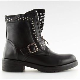 Botas de mujer con tachuelas negro NC255 Negro.