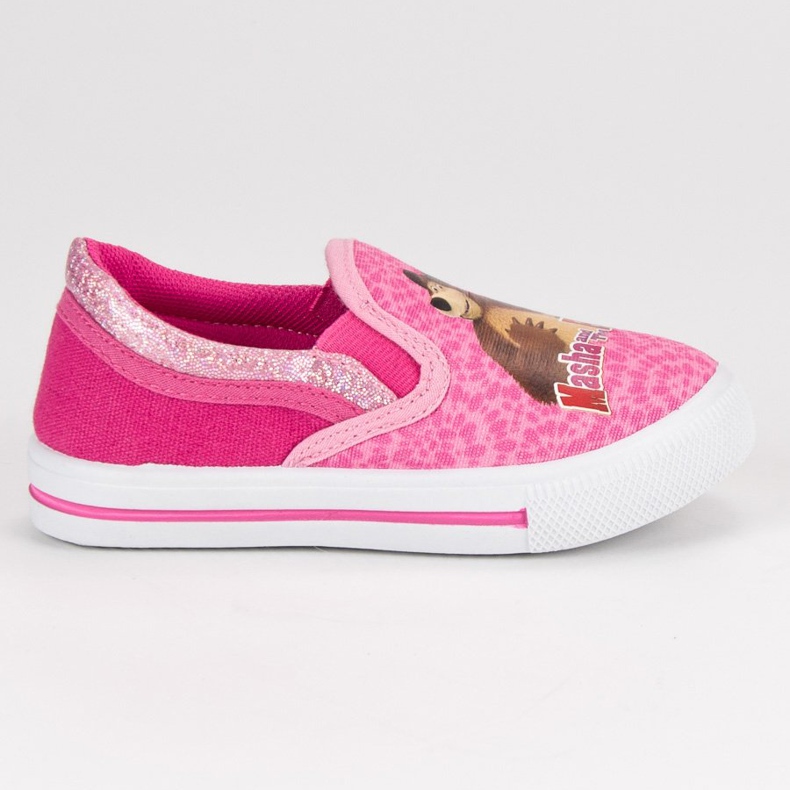 Zapatillas Slipony Masha Y Oso rosado