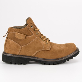 Botas de cuero marrón