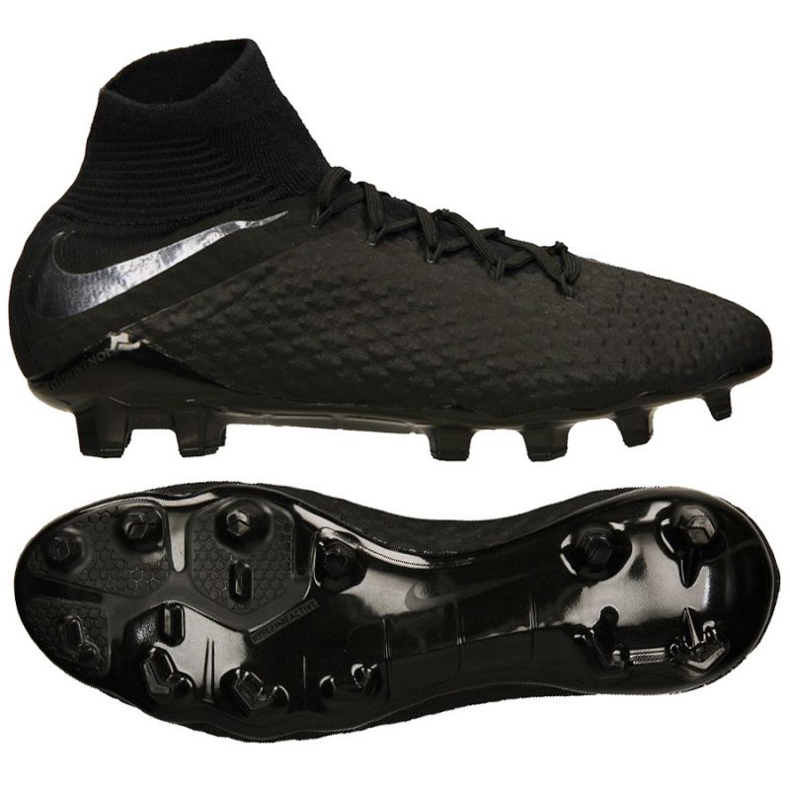 Nike Hypervenom Phantom 3 Pro Df Fg M AJ3802-001 zapatos de fútbol negro negro