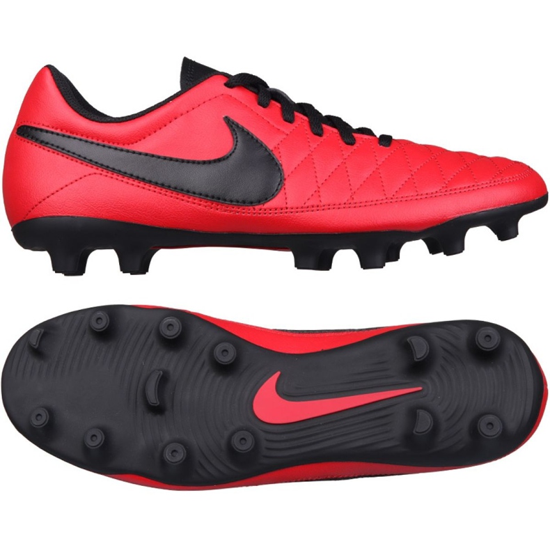 Nike Majestry Fg M AQ7902-600 zapatos de fútbol rojo rojo