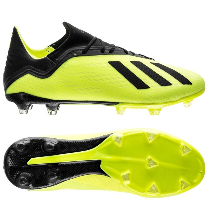 Botas de fútbol adidas X 18.2 Fg M DB2180 amarillo amarillo Botas de fútbol adidas X 18.2 Fg M DB2180 amarillo amarillo