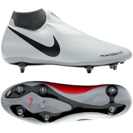 Nike Phantom Vsn Academy Df Sg AO3260-060 zapatos de fútbol blanco gris
