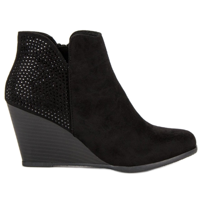 Corina Botas cuña elegantes negro